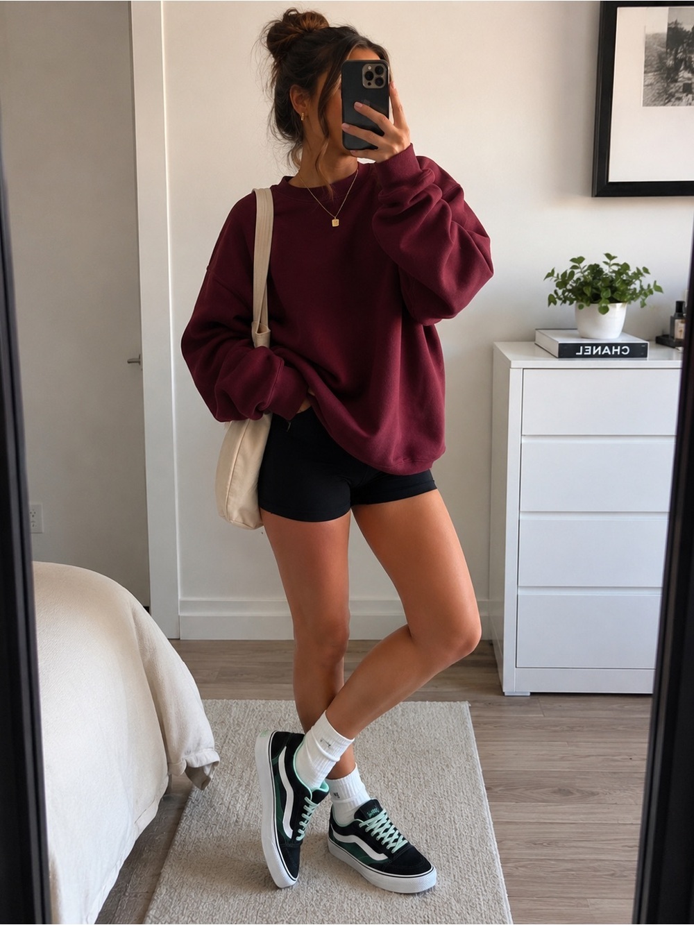 Vans Black and Mint Sneakers